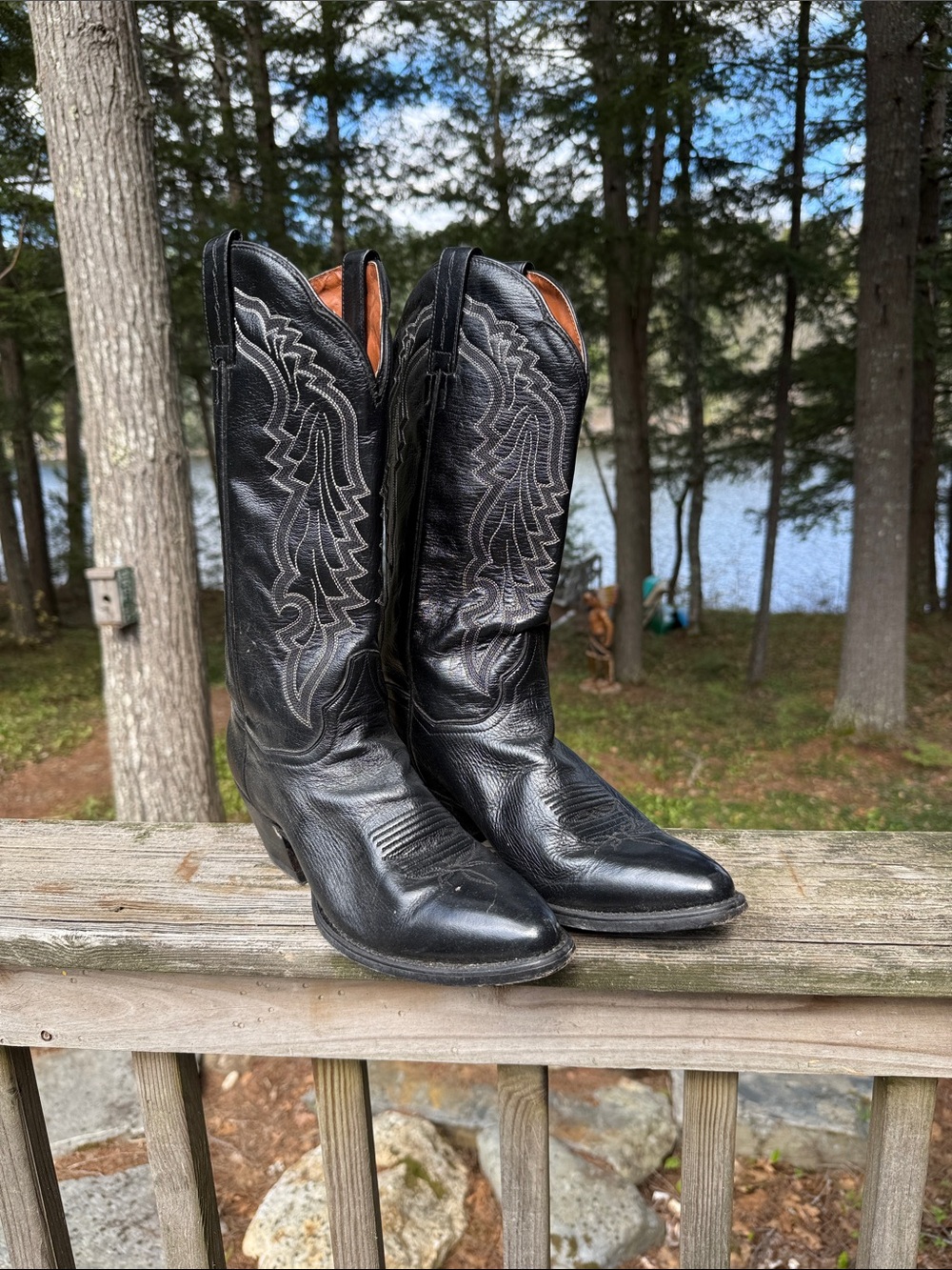 Dan Post Black Leather Boots